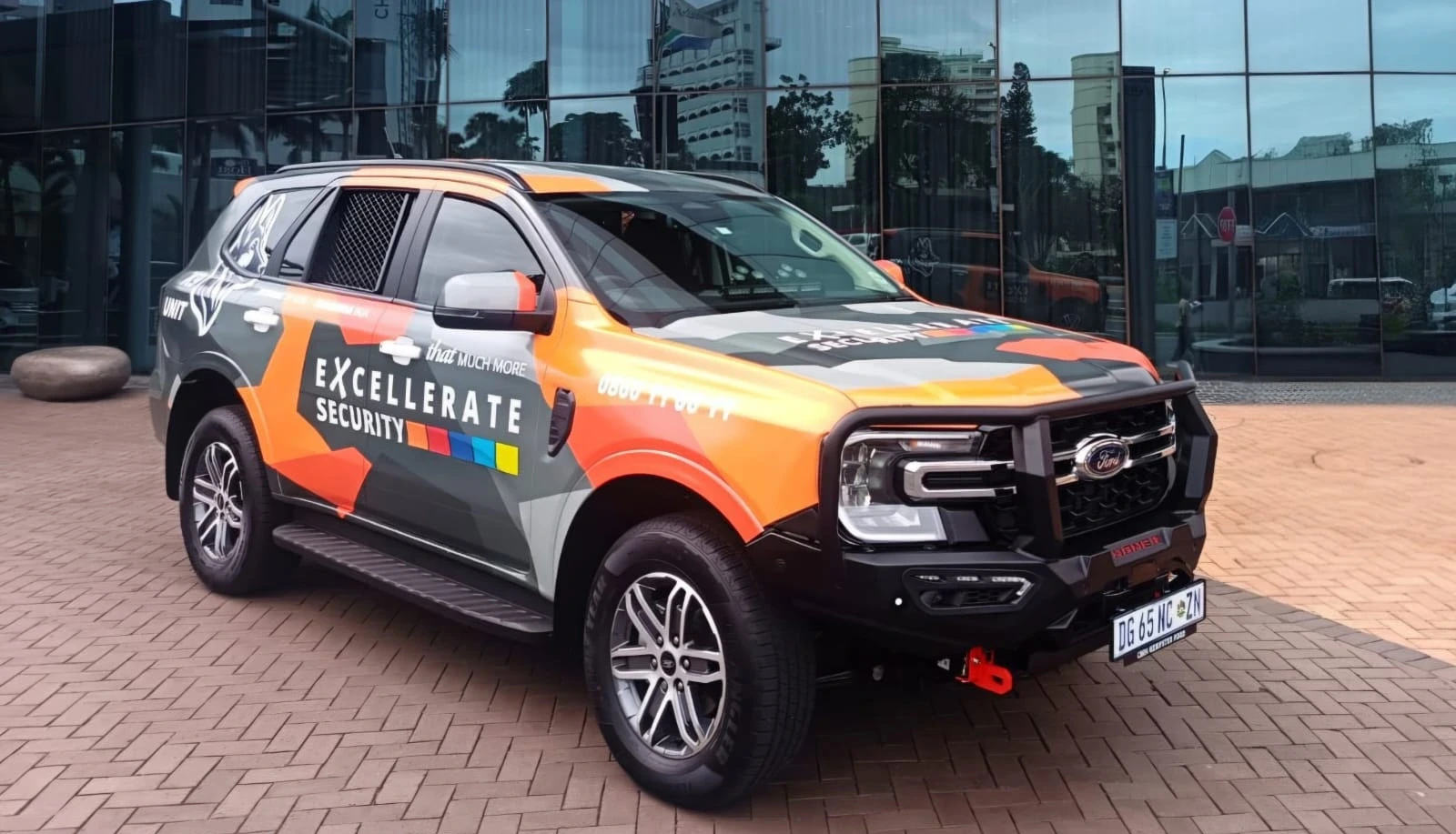 Car branding in South Africa — professionally wrapped vehicle with business graphics